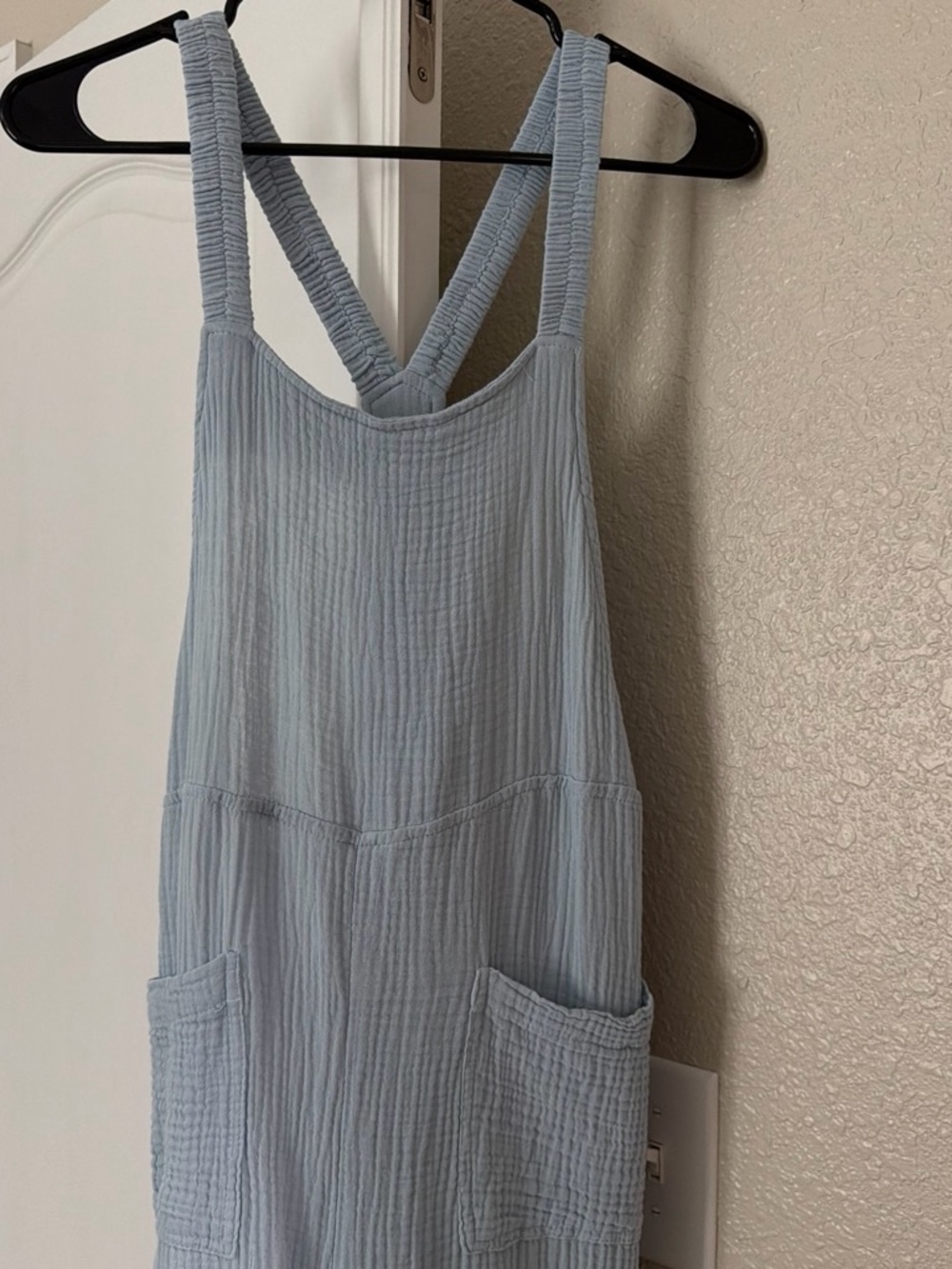 Hyfyve Light Blue Cotton Crossback Jumpsuit